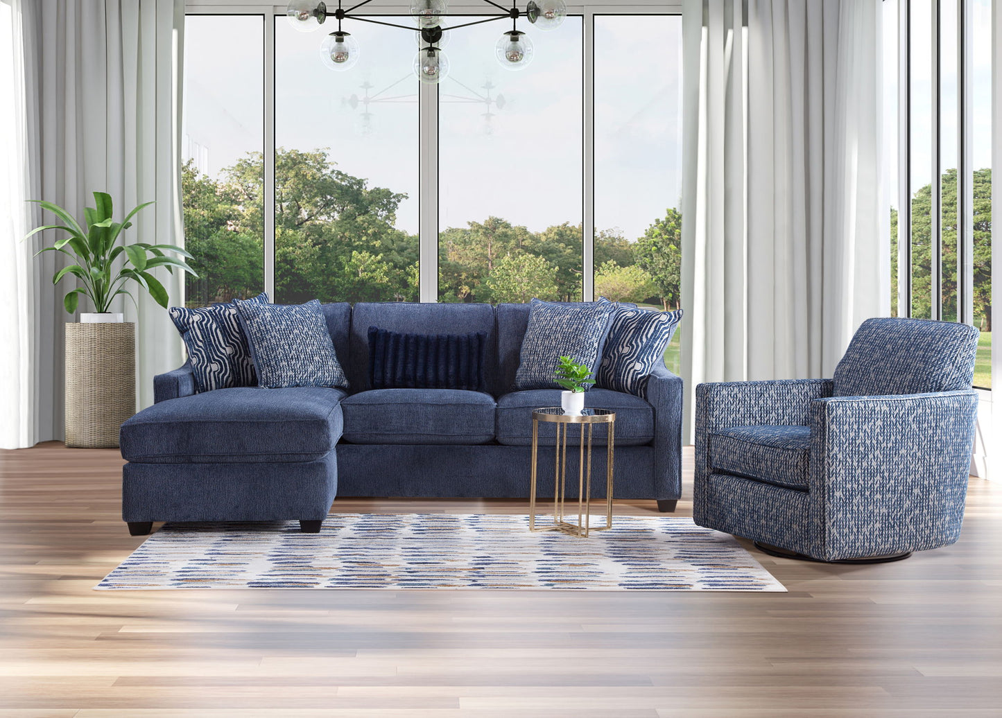 1128 Bowmore Navy sectional
