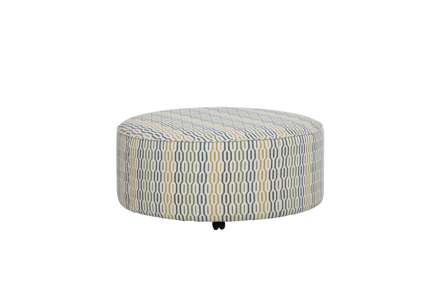 3140 Tampa Indigo Round Ottoman w/ Castors