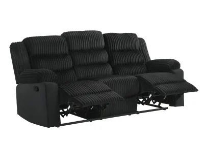 Max Reclining Sofa & Loveseat (Black)
