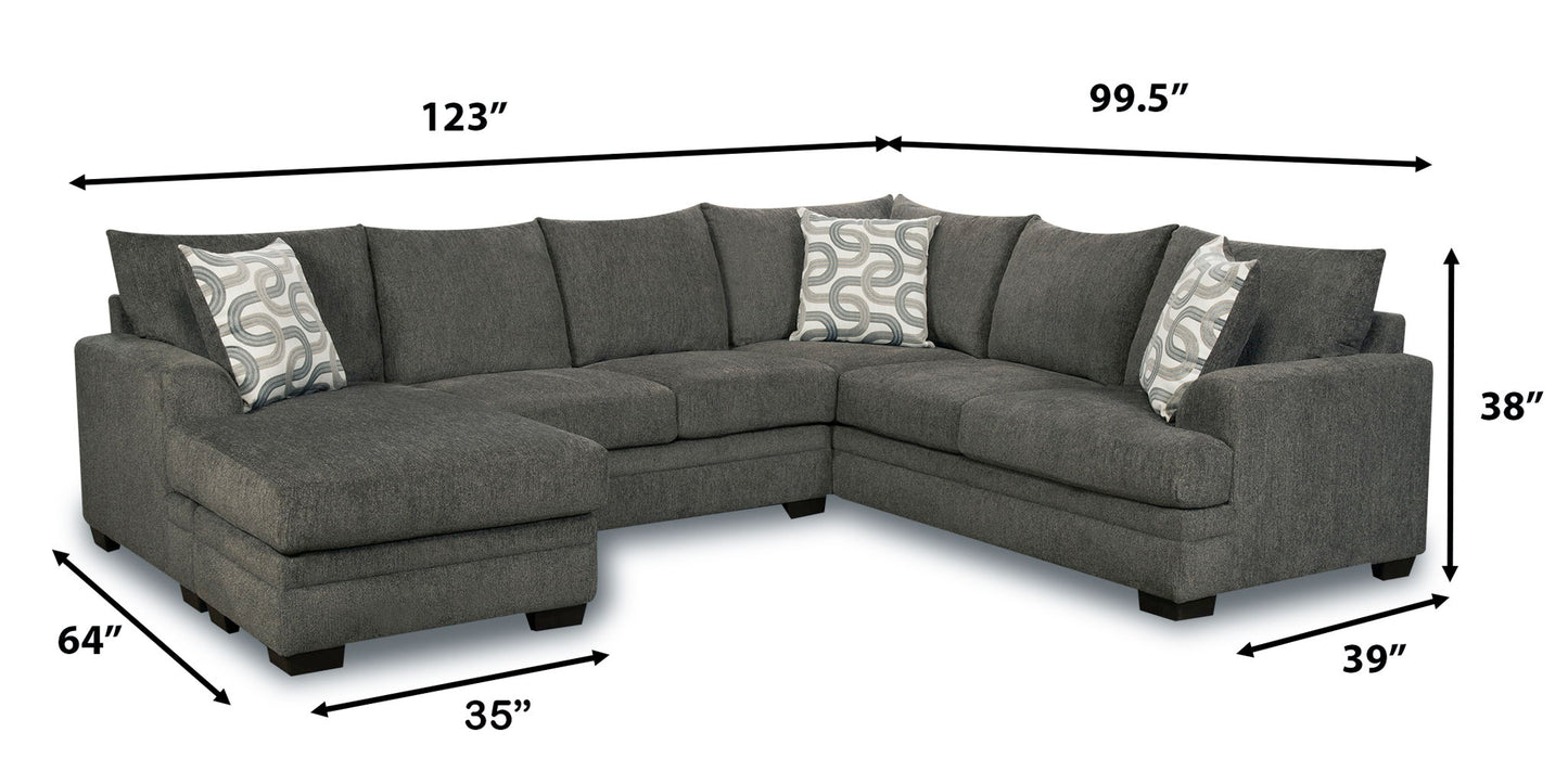 1310 Bailey Charcoal Sectional