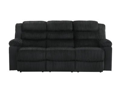 Max Reclining Sofa & Loveseat (Black)