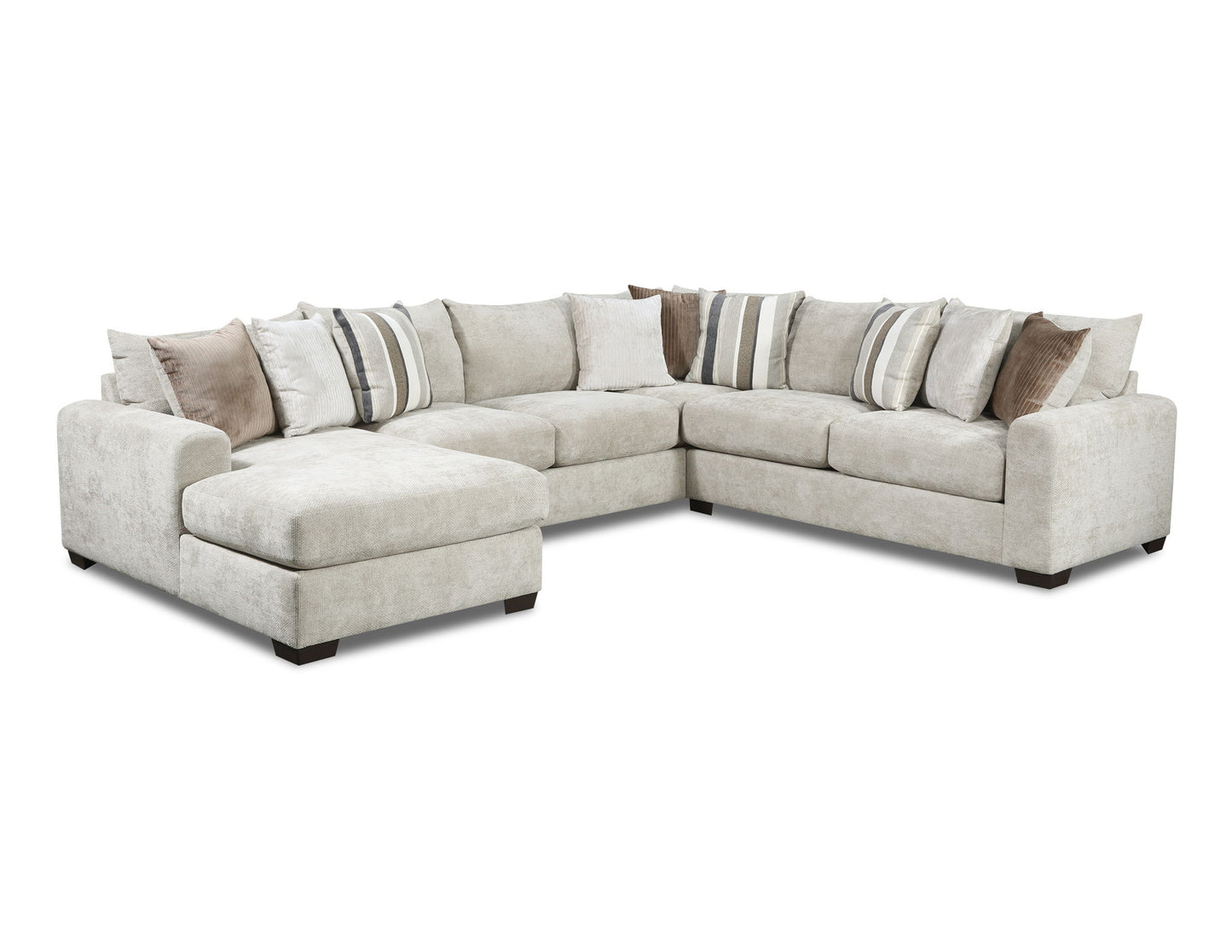 3030 Dahlia Pebble 3 PC Sectional - RSF Chaise