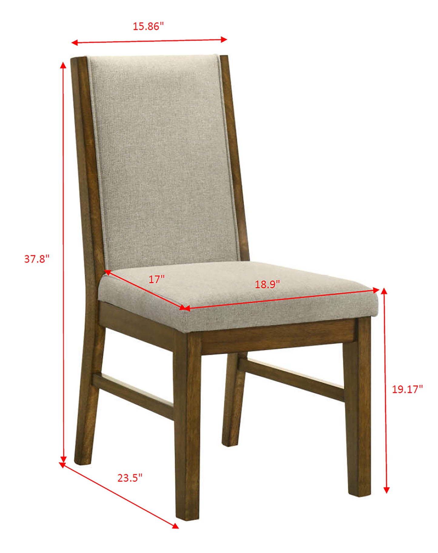 Hollister - Side Chair (Set of 2) - Gray / Dark Brown