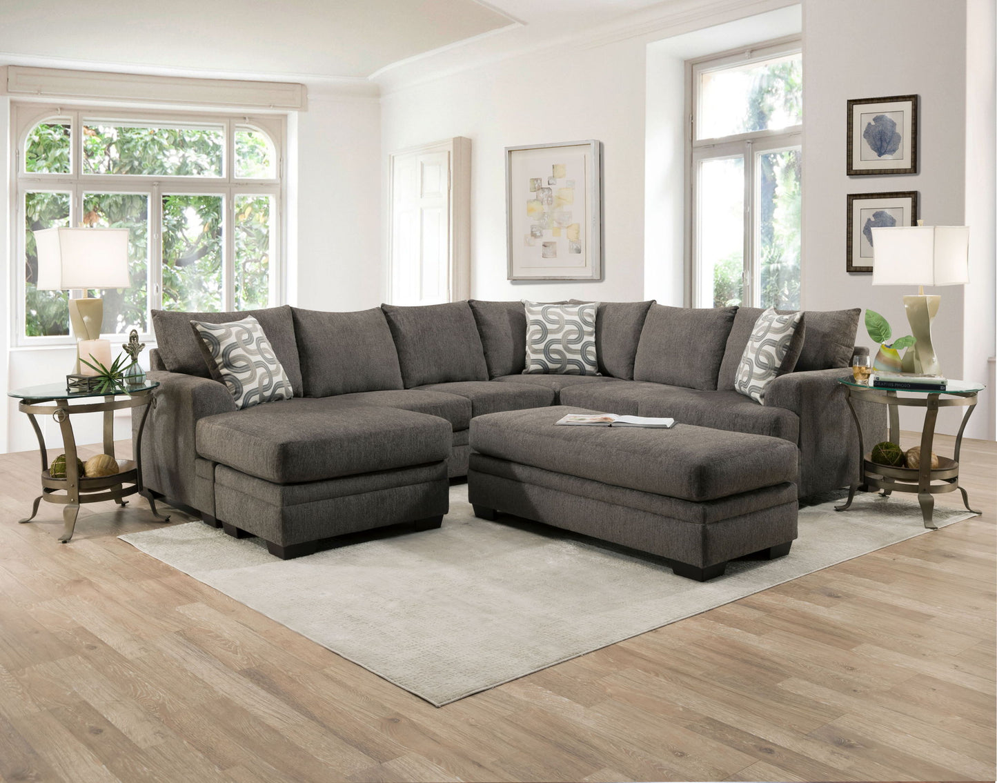 1310 Bailey Charcoal Sectional