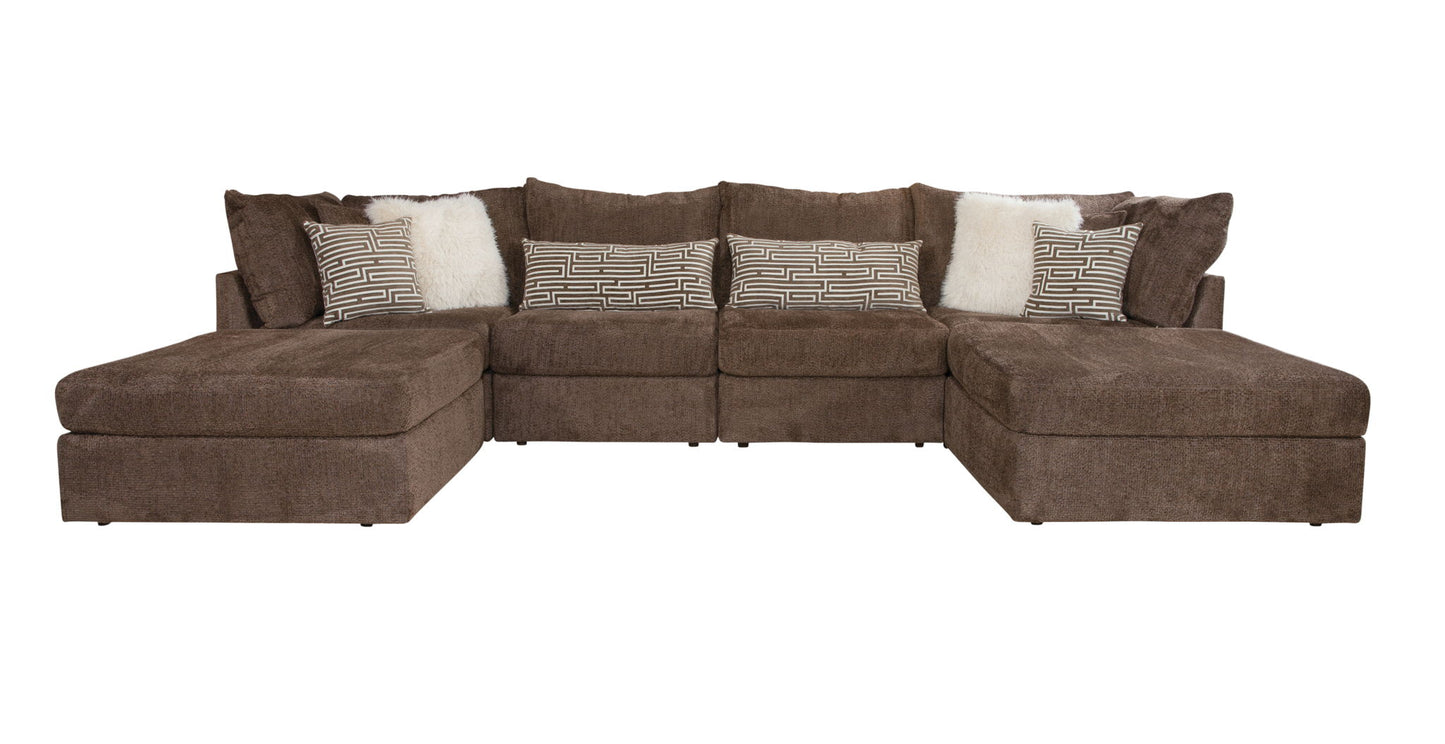2880 Tess Chocolate 6 PC Sectional