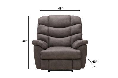 117: 7575 Big Easy Gunmetal Recliner