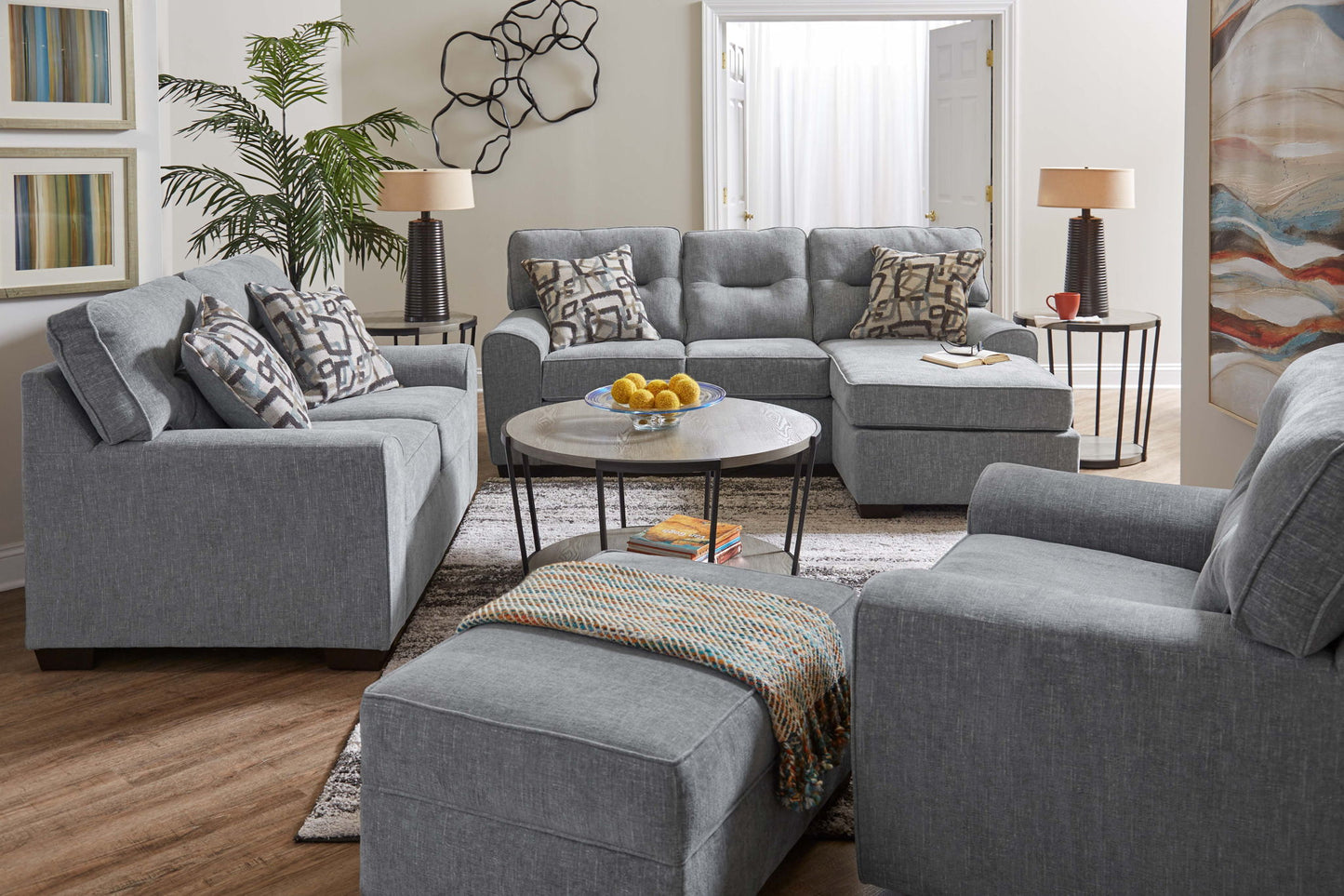 2124 Renzo Marble Sofa Chaise