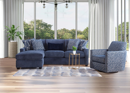 1128 Bowmore Navy Swivel Chair
