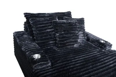Amy Double Chaise Chair (Black)