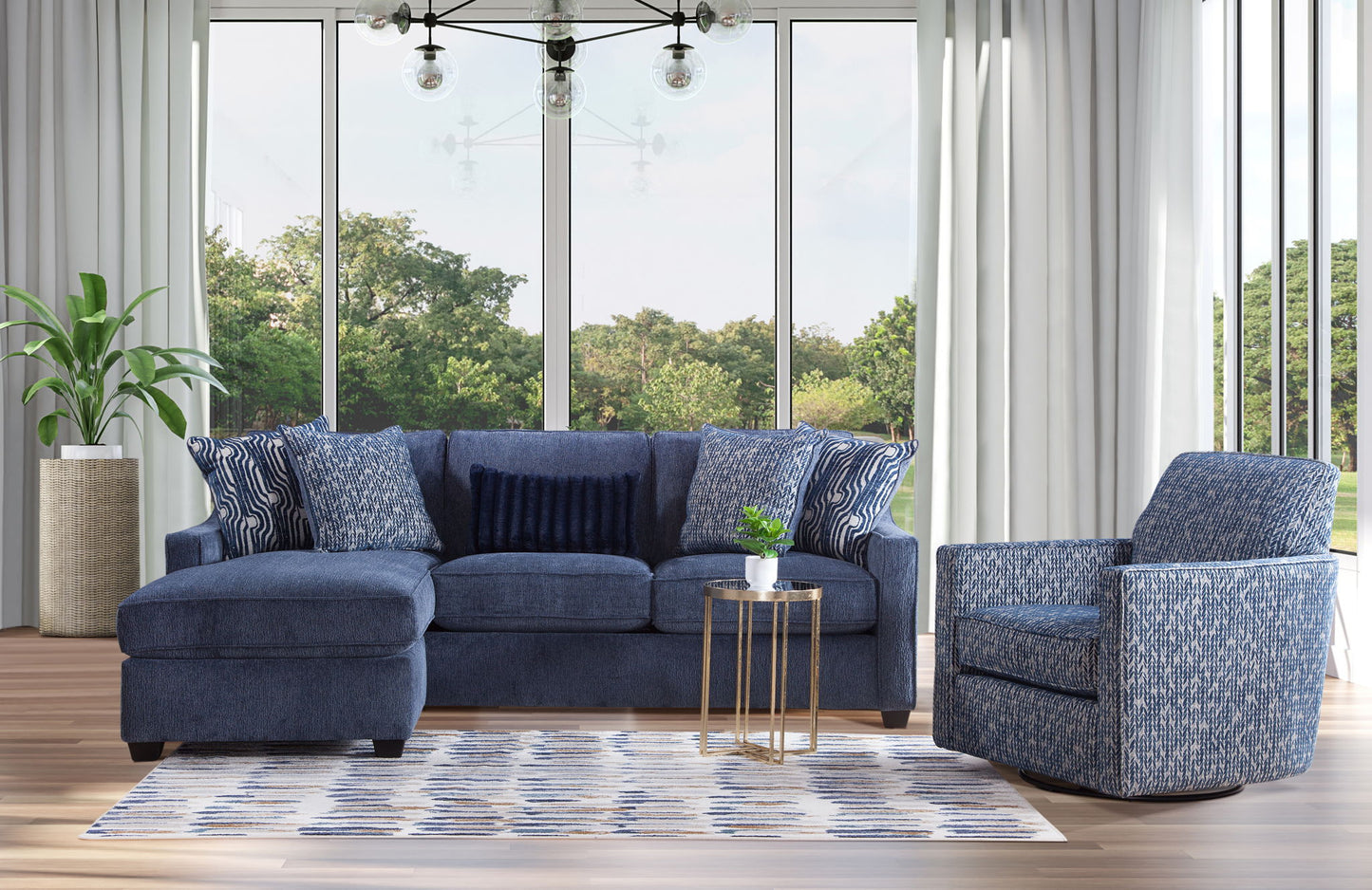 1128 Bowmore Navy sectional