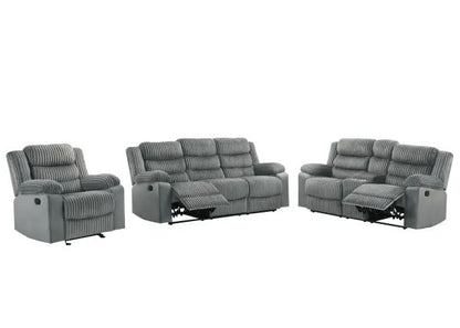Max Reclining Sofa & Loveseat (Gray)
