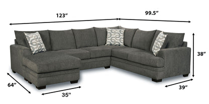 1310 Bailey Charcoal Sectional