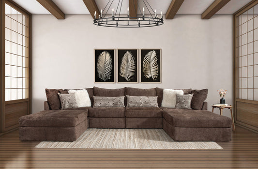 2880 Tess Chocolate 6 PC Sectional