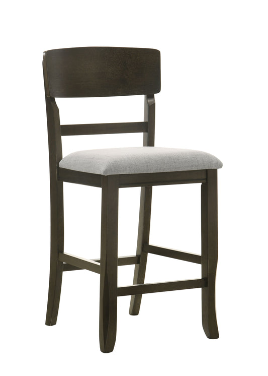 Oakly - Counter Height Chair (Set of 2) - Pearl Silver / Charcoal