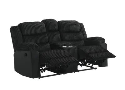 Max Reclining Sofa & Loveseat (Black)