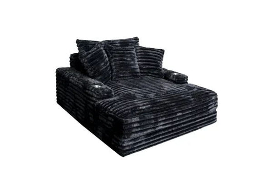 Amy Double Chaise Chair (Black)
