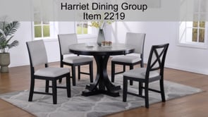Harriet - 5 Piece Dining Room Set - Charcoal / Gray