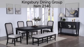 Kingsbury - Dining Table (18 Leaf) - Black