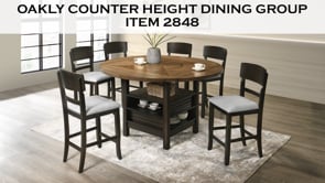 Oakly - Counter Height Chair (Set of 2) - Pearl Silver / Charcoal